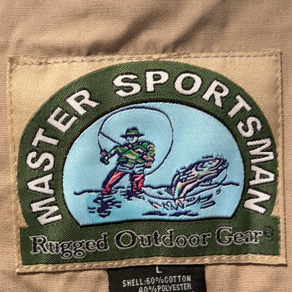 Master Sportsman Fishing Vest - Rugged Outdoor Gear, Size‎ L, Tan - Picture 2 of 9